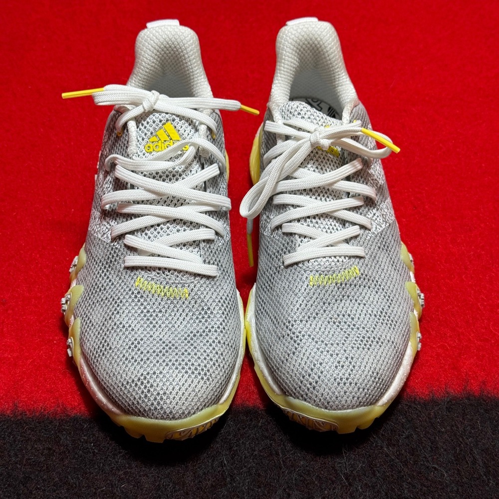 Adidas Codechaos 22 Shoes Men's 7.5 Gray Yellow Spikeless Boost GX2612 Golf - Picture 3 of 7